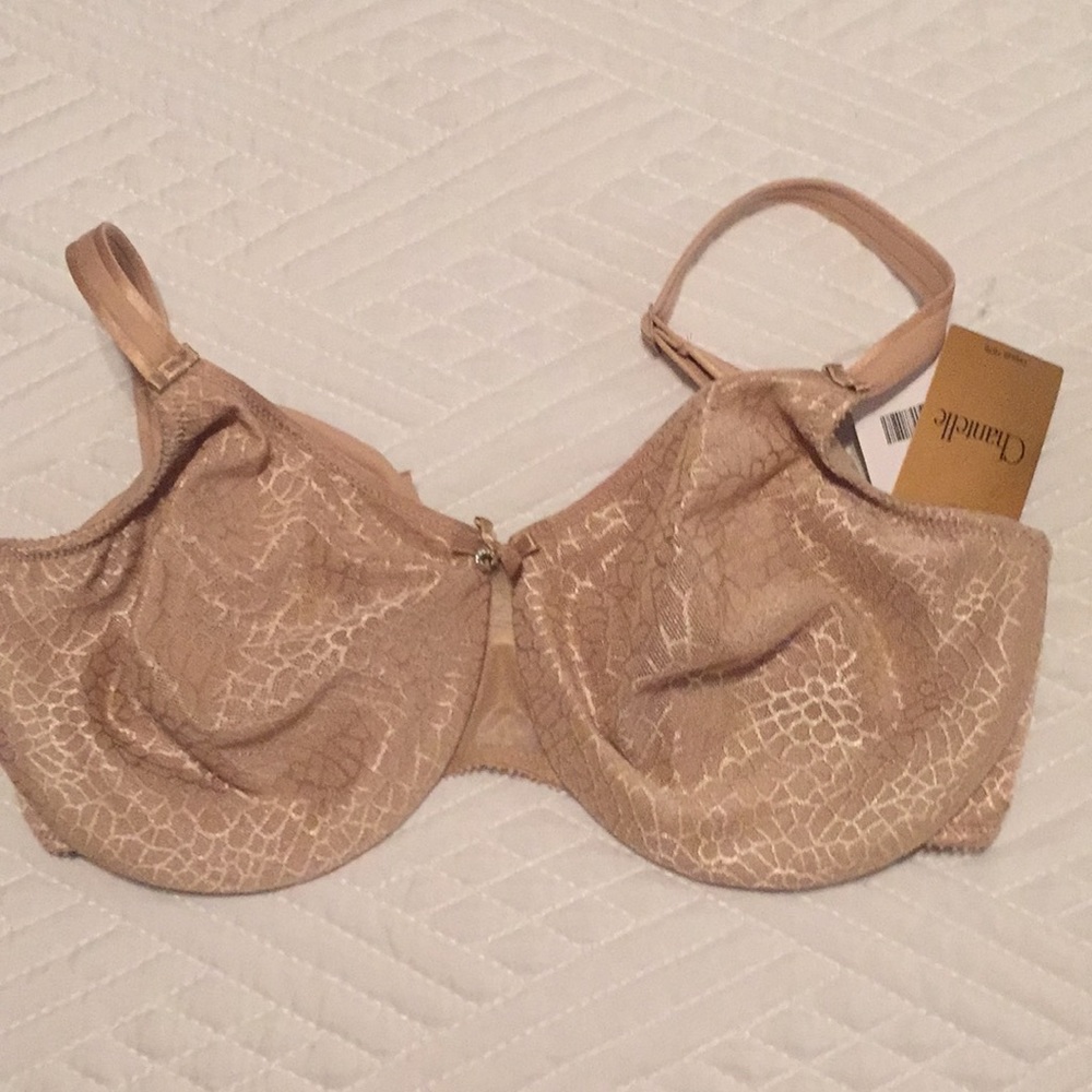 Beige Chantelle underwire bra